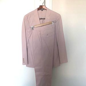 NWT JCrew Ludlow salmon color seersucker suit.